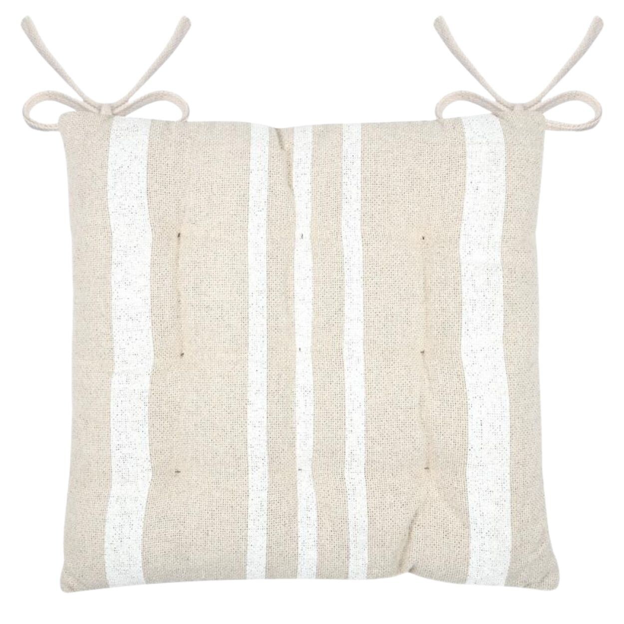 Podsedák Manduel 38x38 cm bílý/béžový