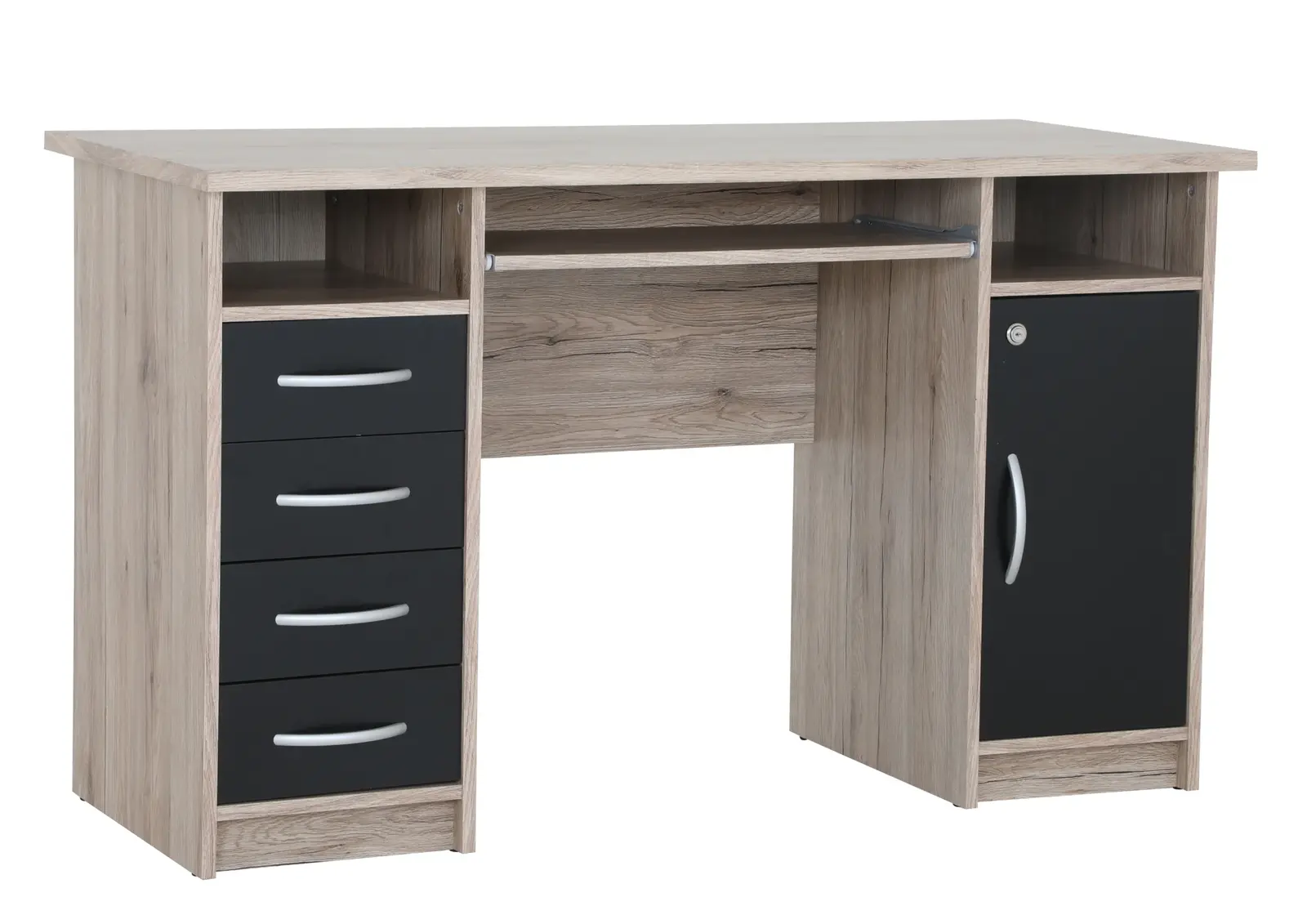 Psací stůl Wallis 126 cm dun San Remo/černý