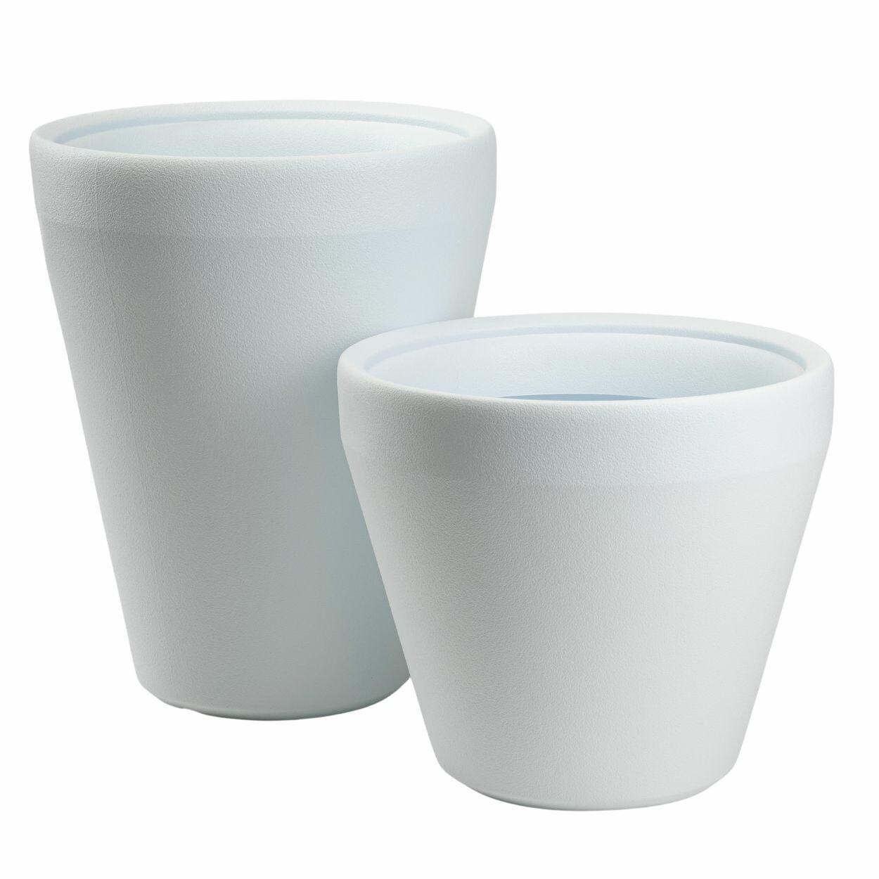 Sada 2 ks květináčů Purea 51,2x39,5/34,9x39,5 cm bílá
