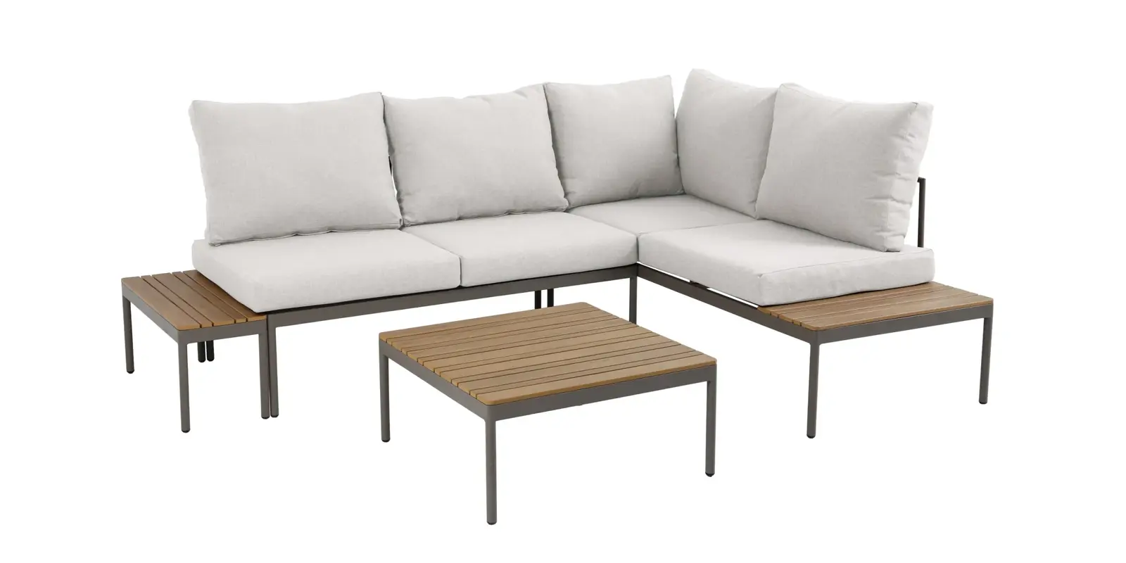 Sada zahradního modulárního nábytku Lugi pro 4 osoby béžová/šedá