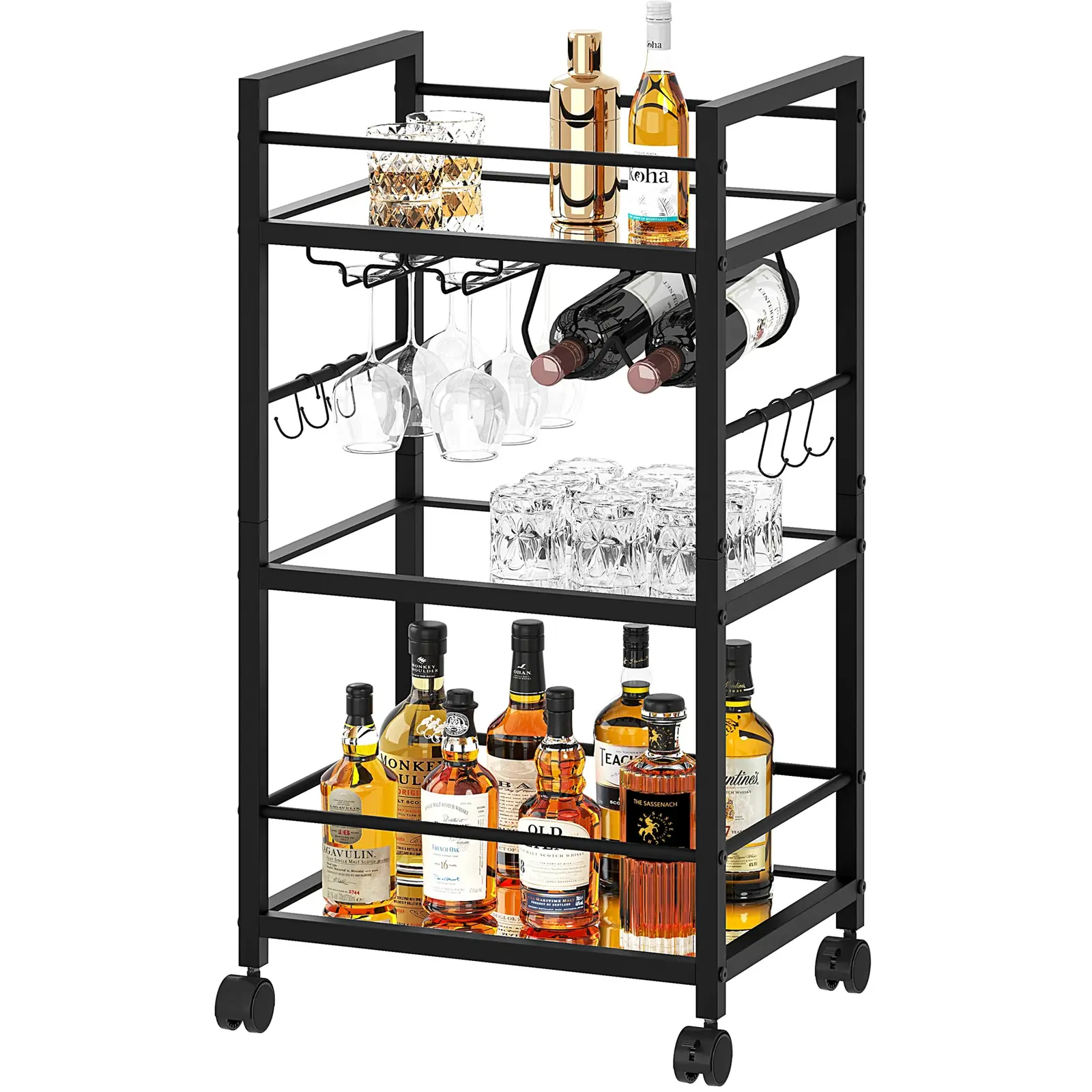 Servírovací vozík Houseland Phil černý