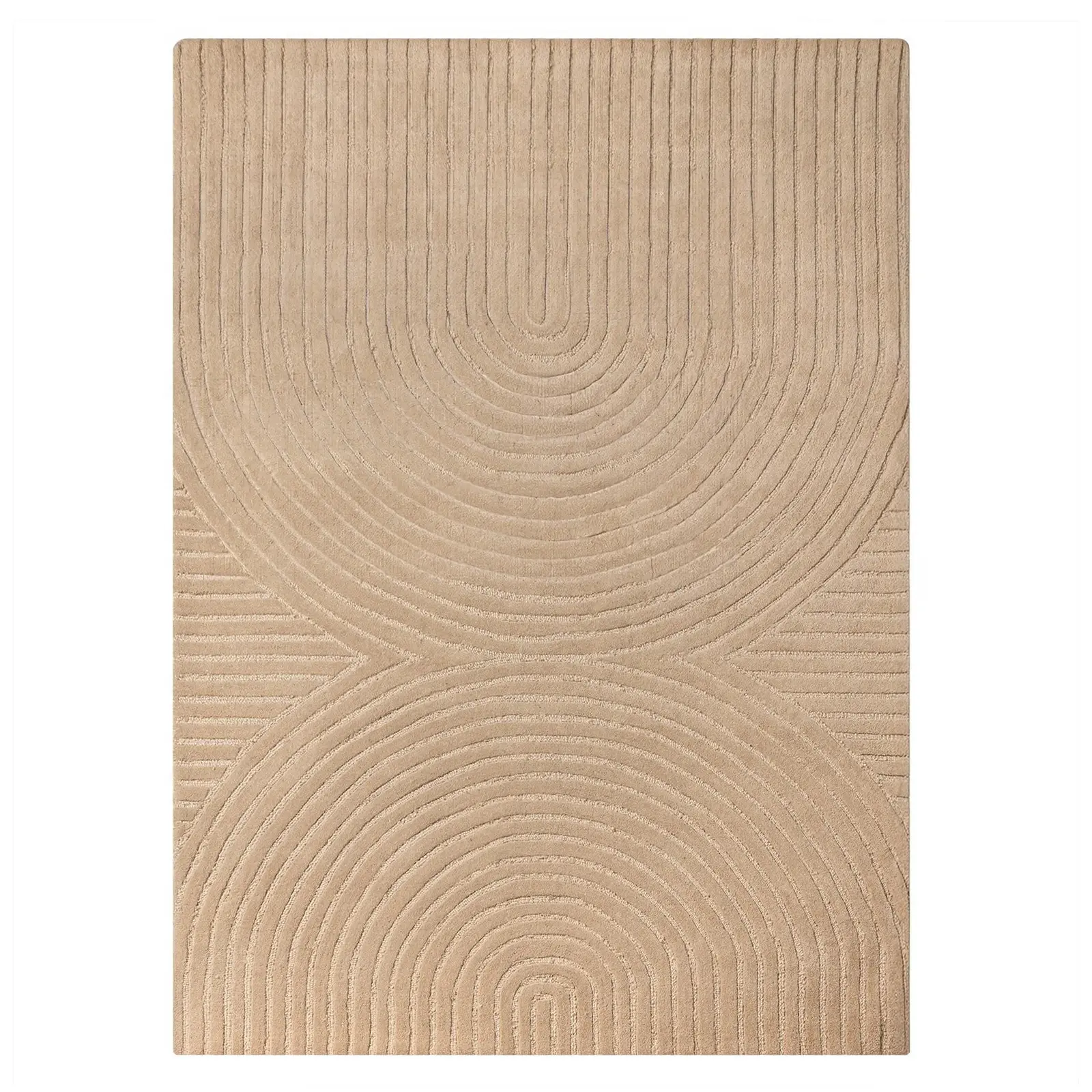 Vlněný koberec Isla 120x180 cm tmavě béžový