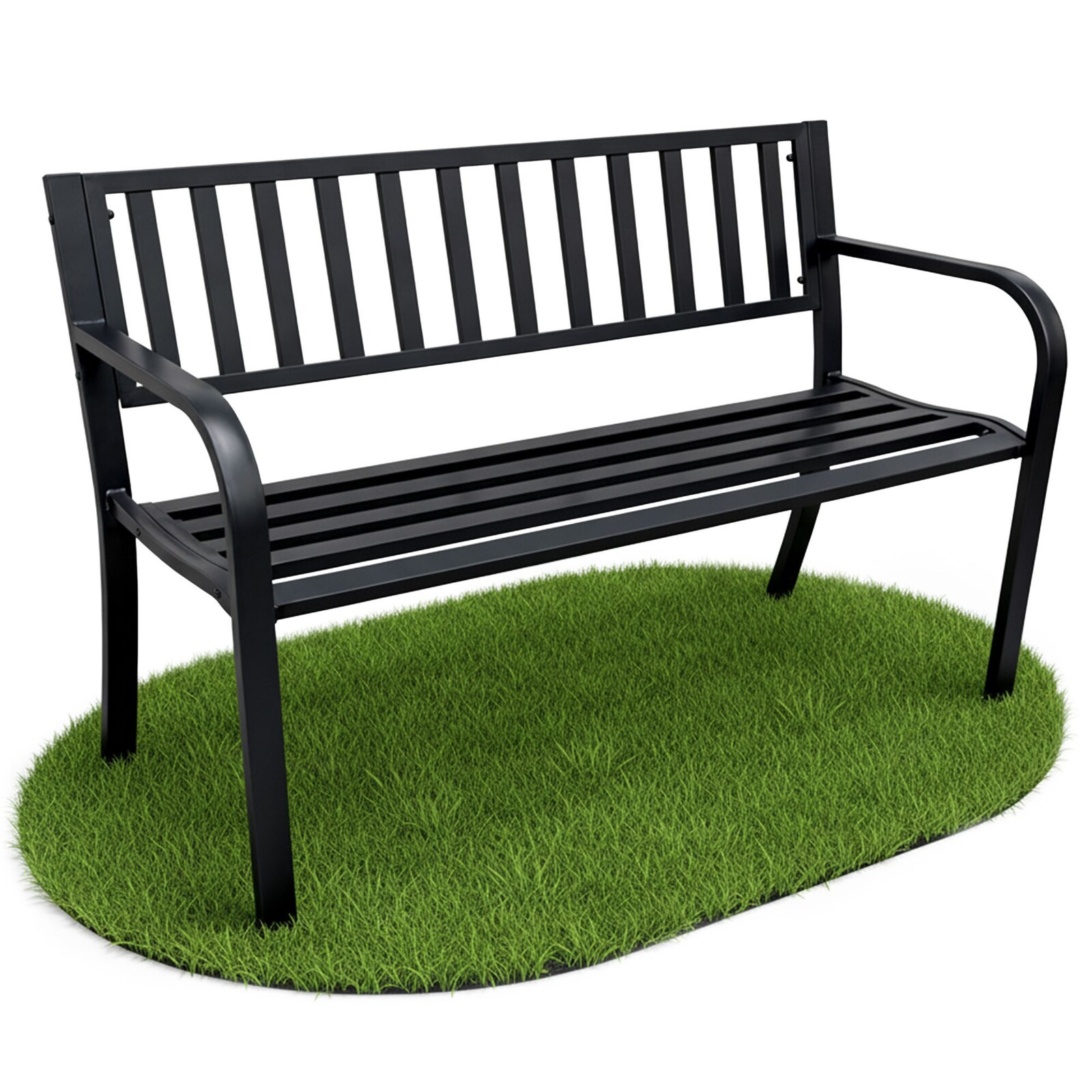 Zahradní lavička LINEA 119 cm černá