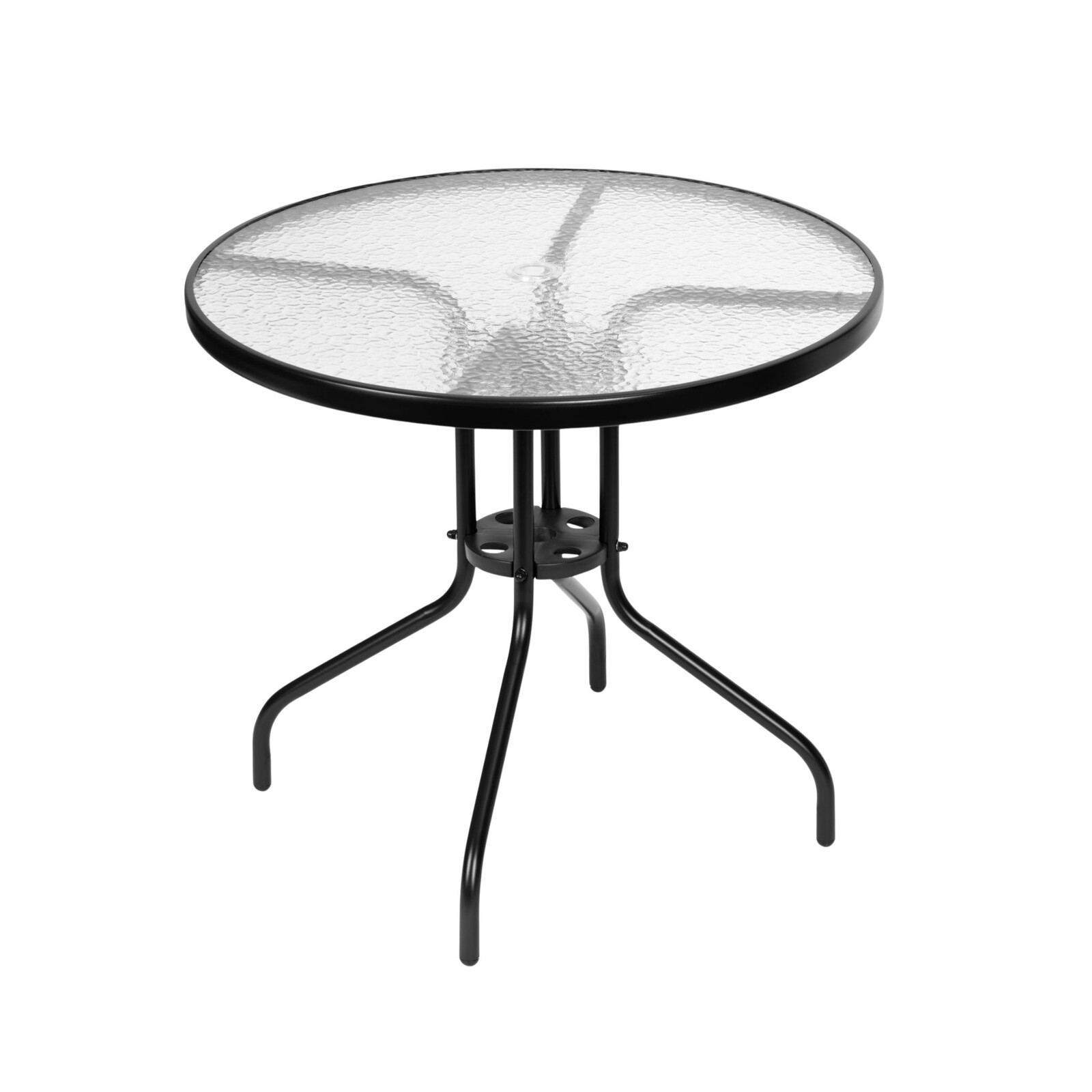 Zahradní stolek Tide 80 cm čirý/černý