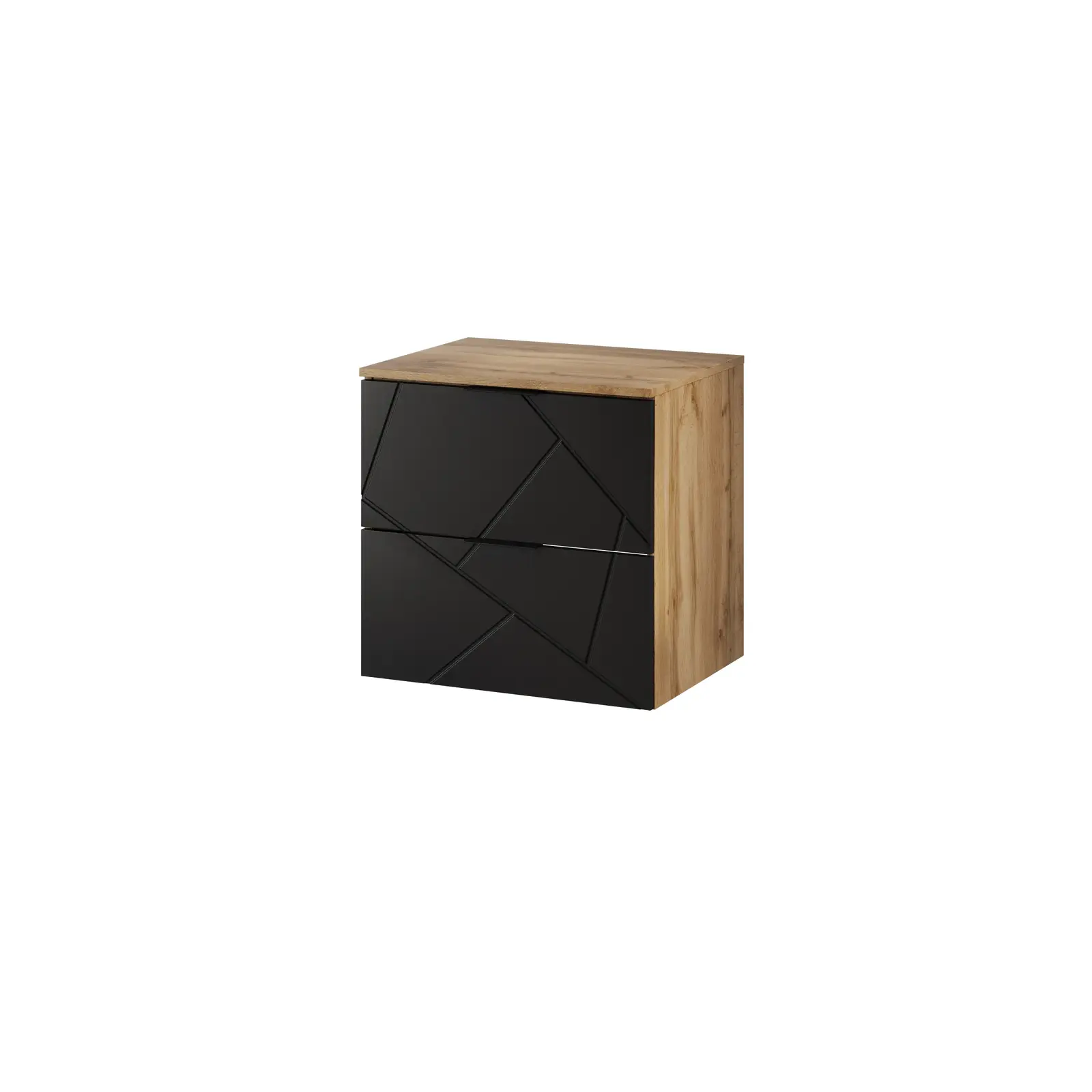 Závěsná skříňka pod umyvadlo Mazi  36 60 cm dub Wotan/černá