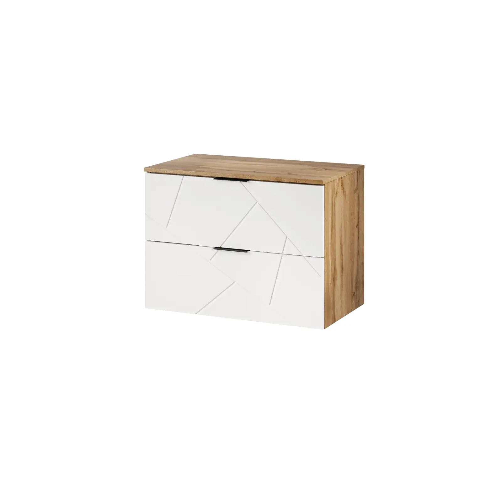 Závěsná skříňka pod umyvadlo Mazi  38 80 cm dub Wotan/bílá