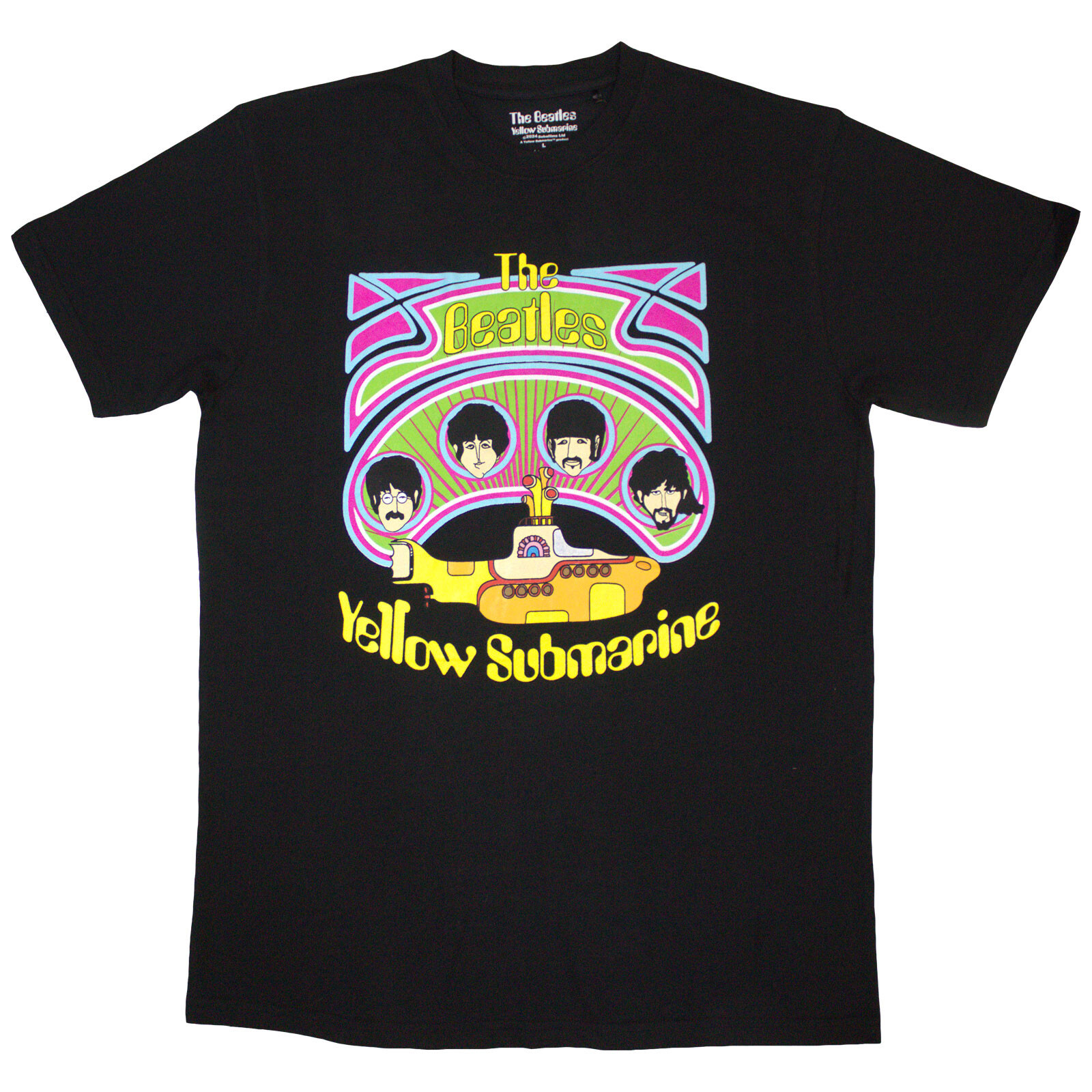 Yellow Submarine Heads in Circles v2