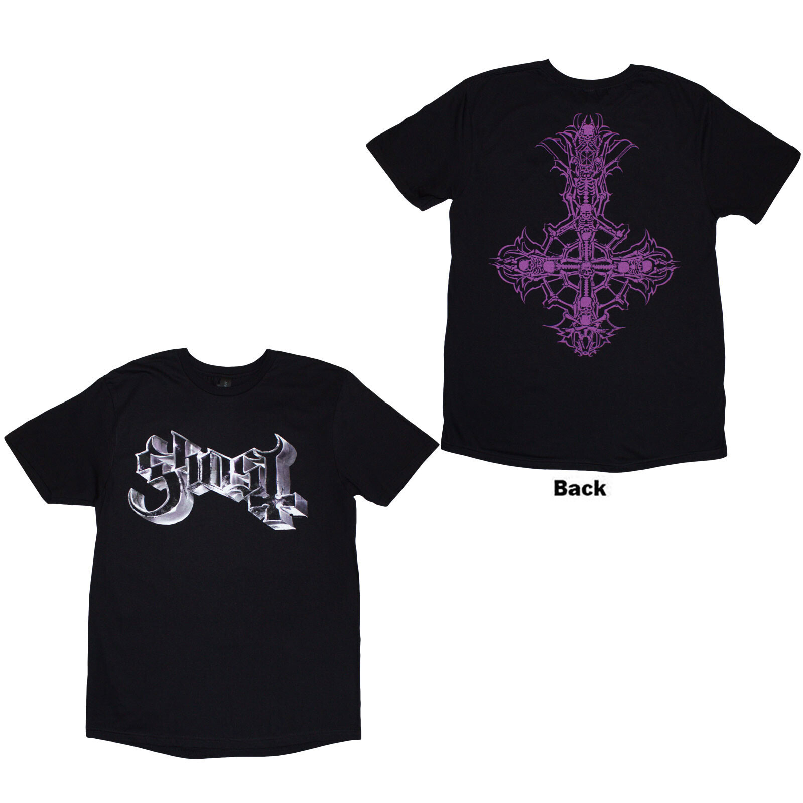 Metal Logo & Purple Grucifix