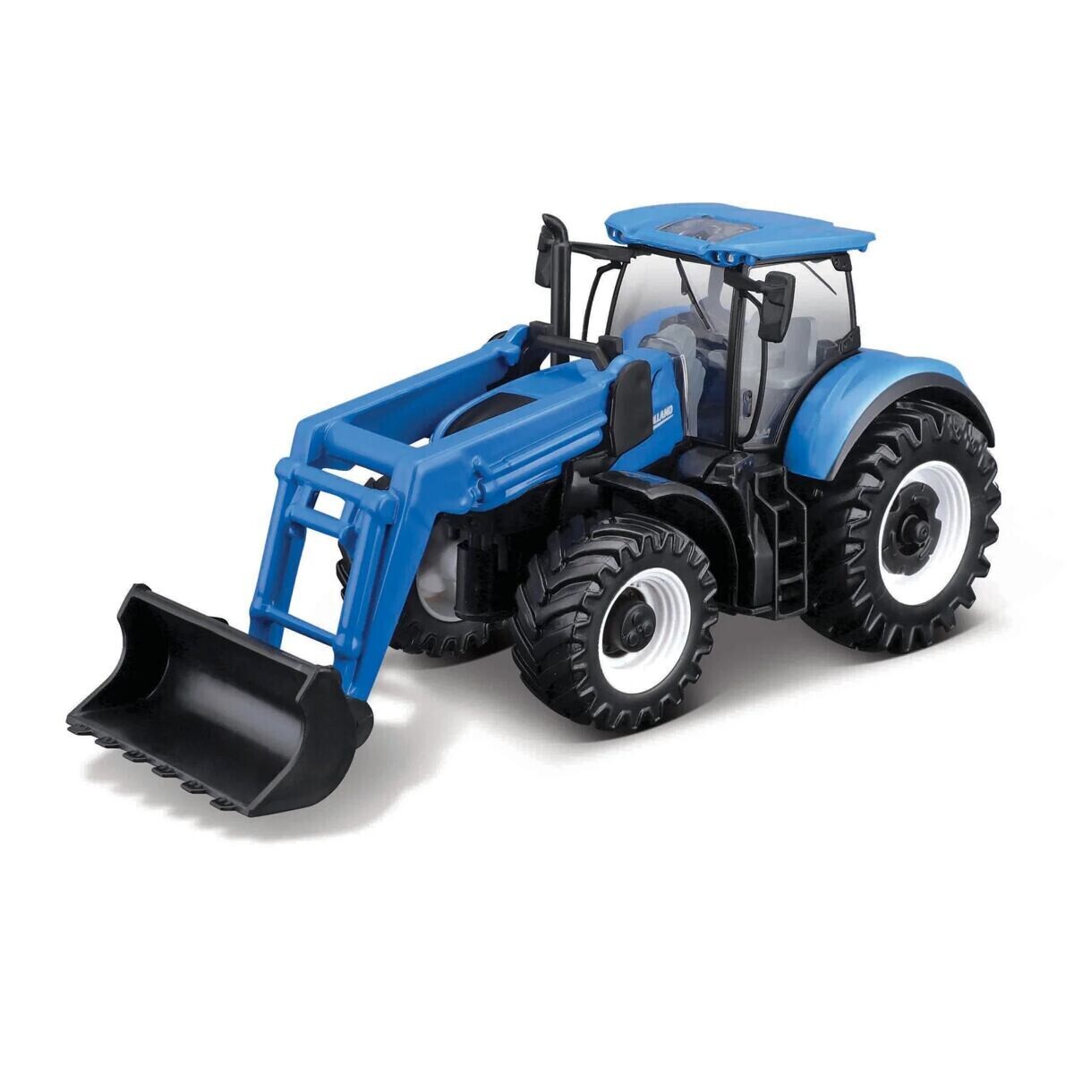 Bburago Farm Traktor na zotrvačník s prednou lyžicou 10 cm, viac druhov