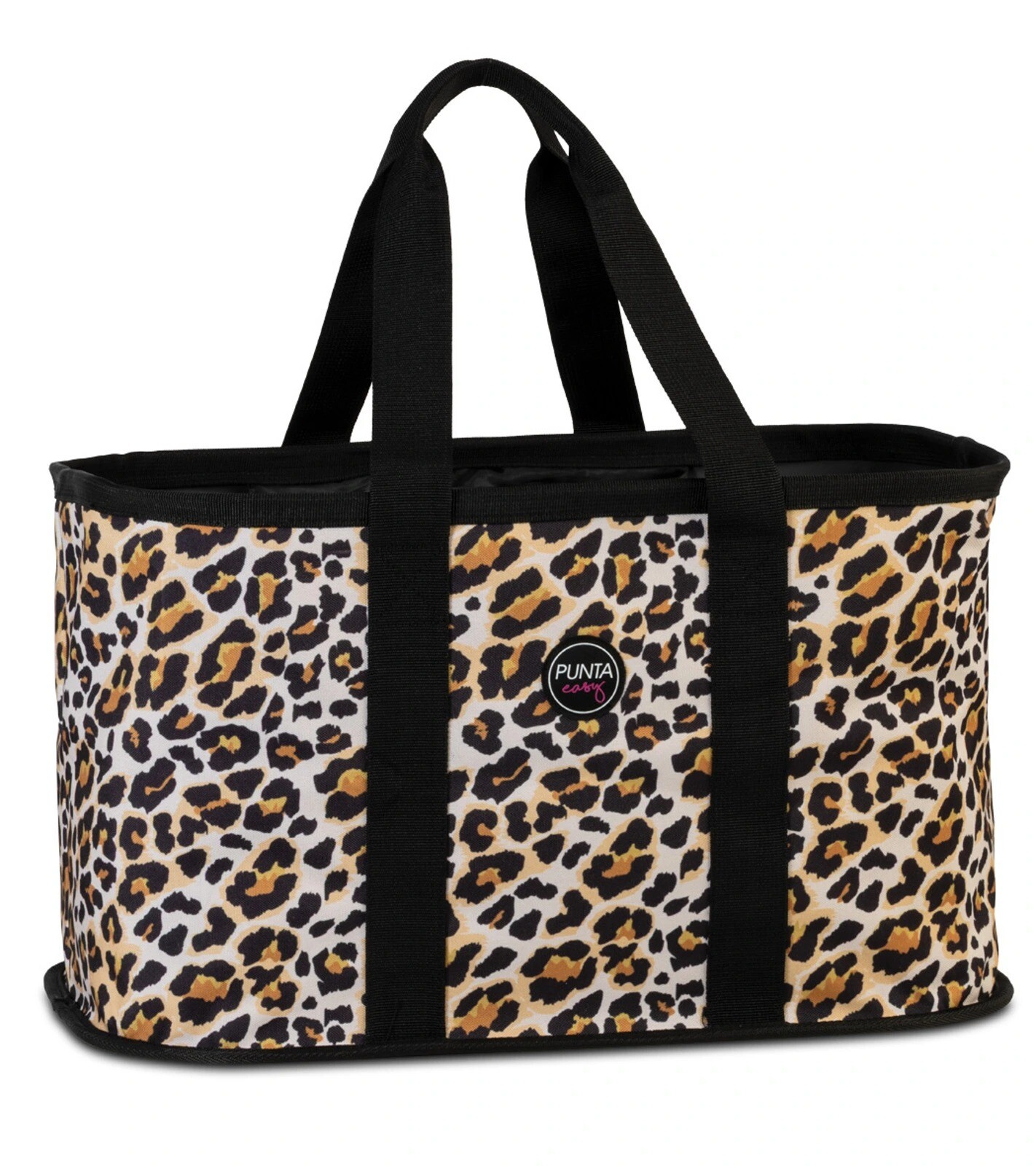 Skladací nákupný košík Punta Easy 46x27x28, 34 L - leopardí vzor