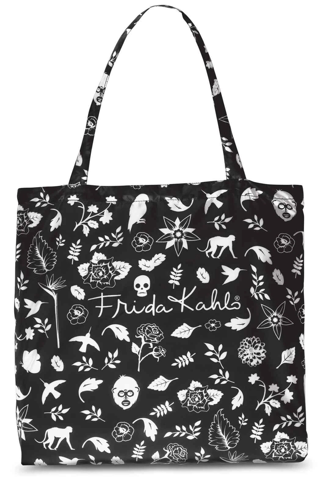 Nákupná taška Frida Kahlo 18L - čierno biela