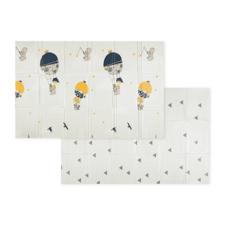 PETITE&MARS Podložka na hranie skladacie Campy L 130x200cm Mountains&Triangles