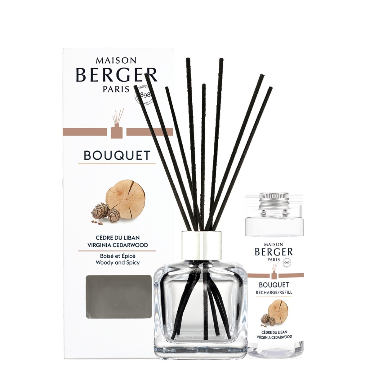 Maison Berger Paris Aróma difuzér Cube + náplň Libanonský céder 100 ml 7754