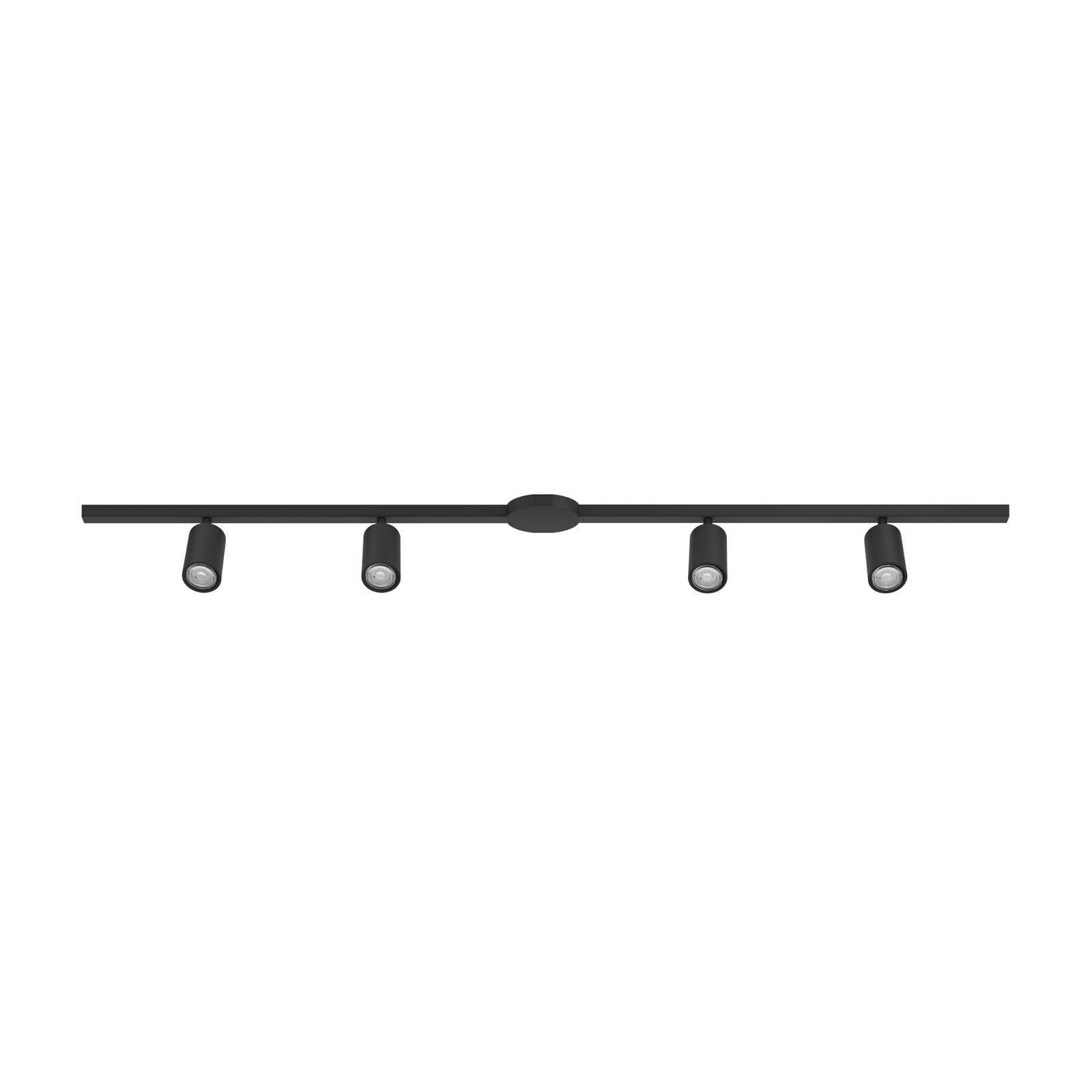 Sada koľajníc EASY TRACK, čierna, 4 x bodové svetlá GU10, dĺžka 193 cm