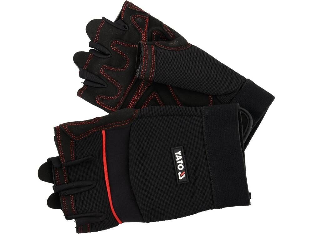 Bezprstové pracovné rukavice syntetická koža veľkosť 8