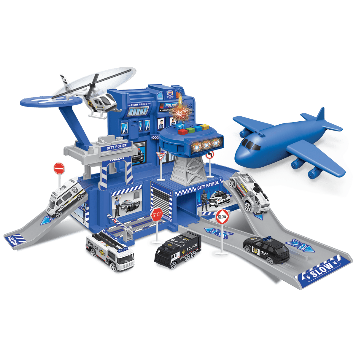 Sparkys Policajný SET garáž s autom meniacim farbu