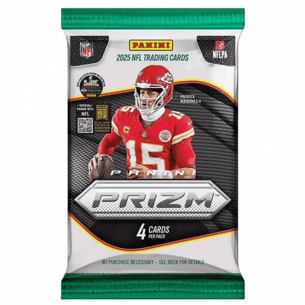Panini 2025 Panini Prizm NFL Football Retail Balíček - karty amerického futbalu