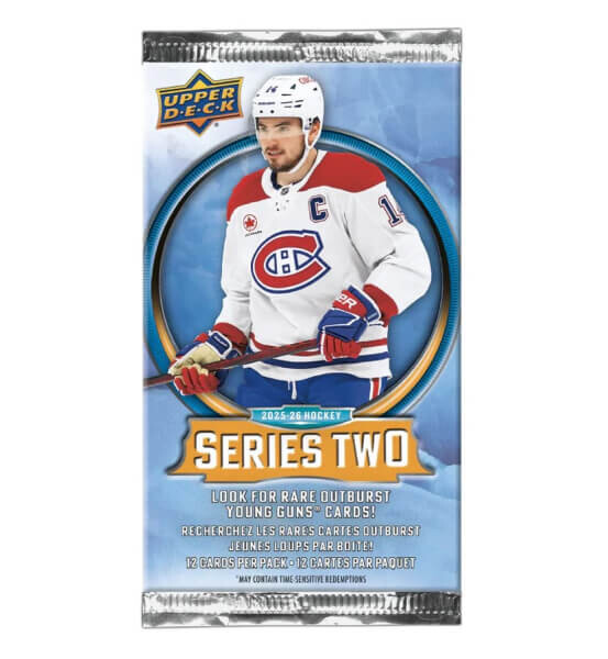Upper Deck 2025-2026 NHL Upper Deck Series Two Gravity Feed Balíček - hokejové karty