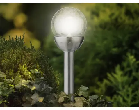 Solárna lampa Guľa 8x30 cm, efekt praskliny%