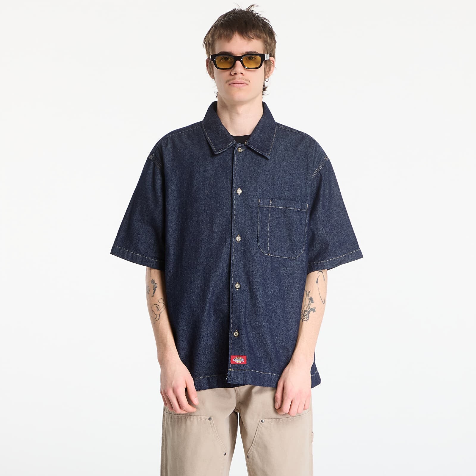 Košeľa Dickies Denim Shirt Ss Rinsed M