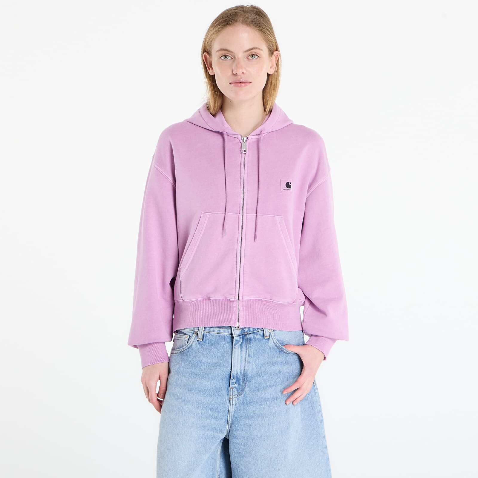 Mikina Carhartt WIP W' Hooded Nelson Jacket Gentle Purple Garment Dyed L