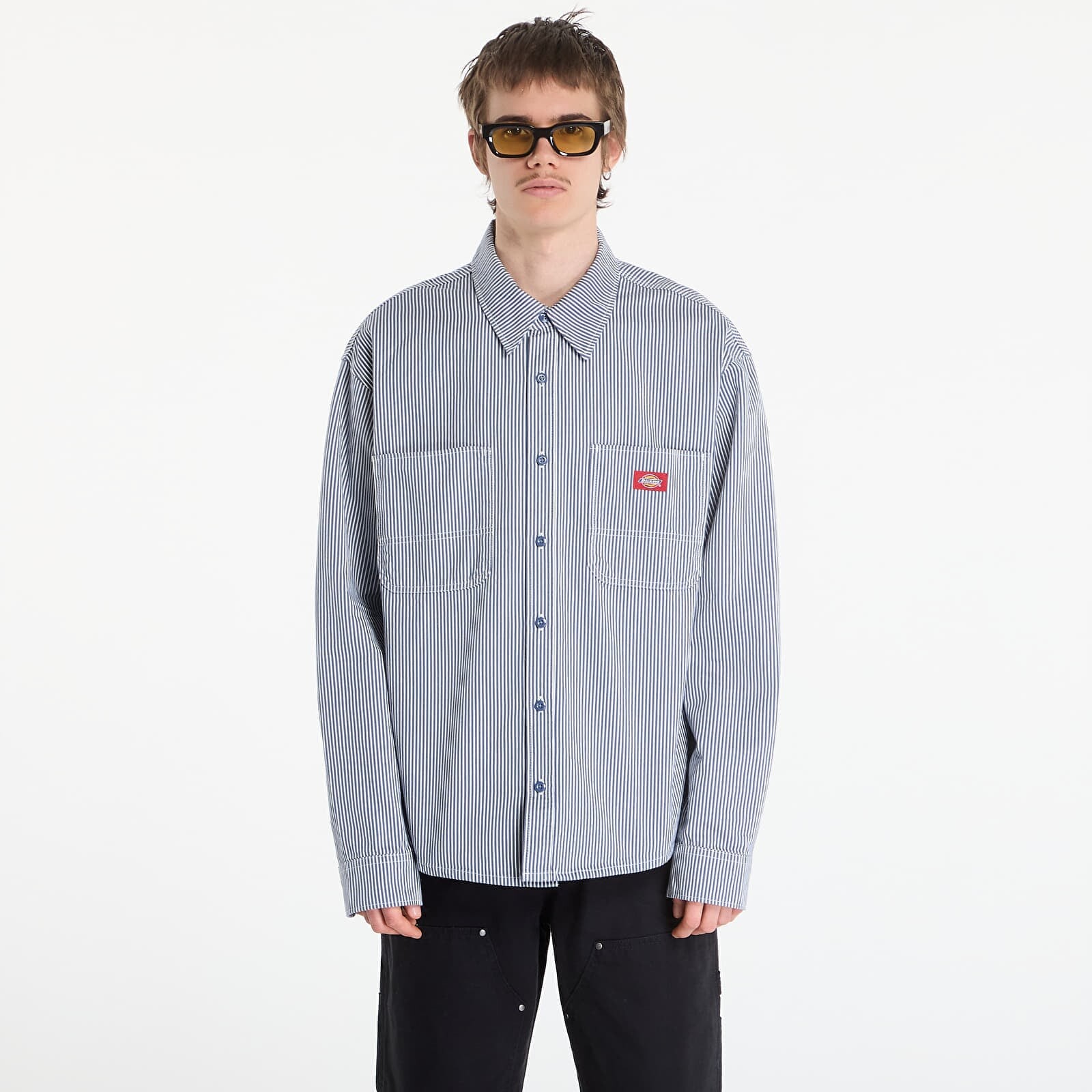 Košeľa Dickies Hickory Work Shirt Ls Retro Indigo L