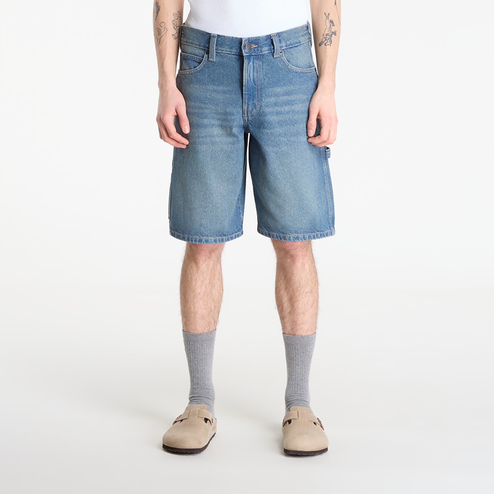 Šortky Dickies 993 11-Inch Carpenter Shorts Khaki Tinted Blue W31