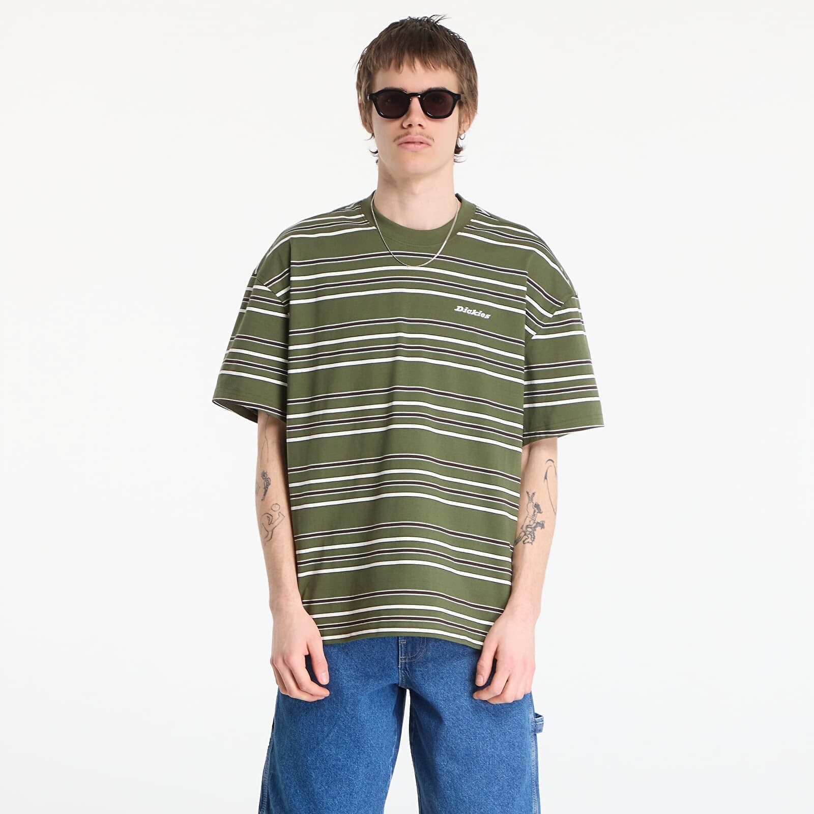 Tričko Dickies East Liberty Stripe Ss Tee Cypress M