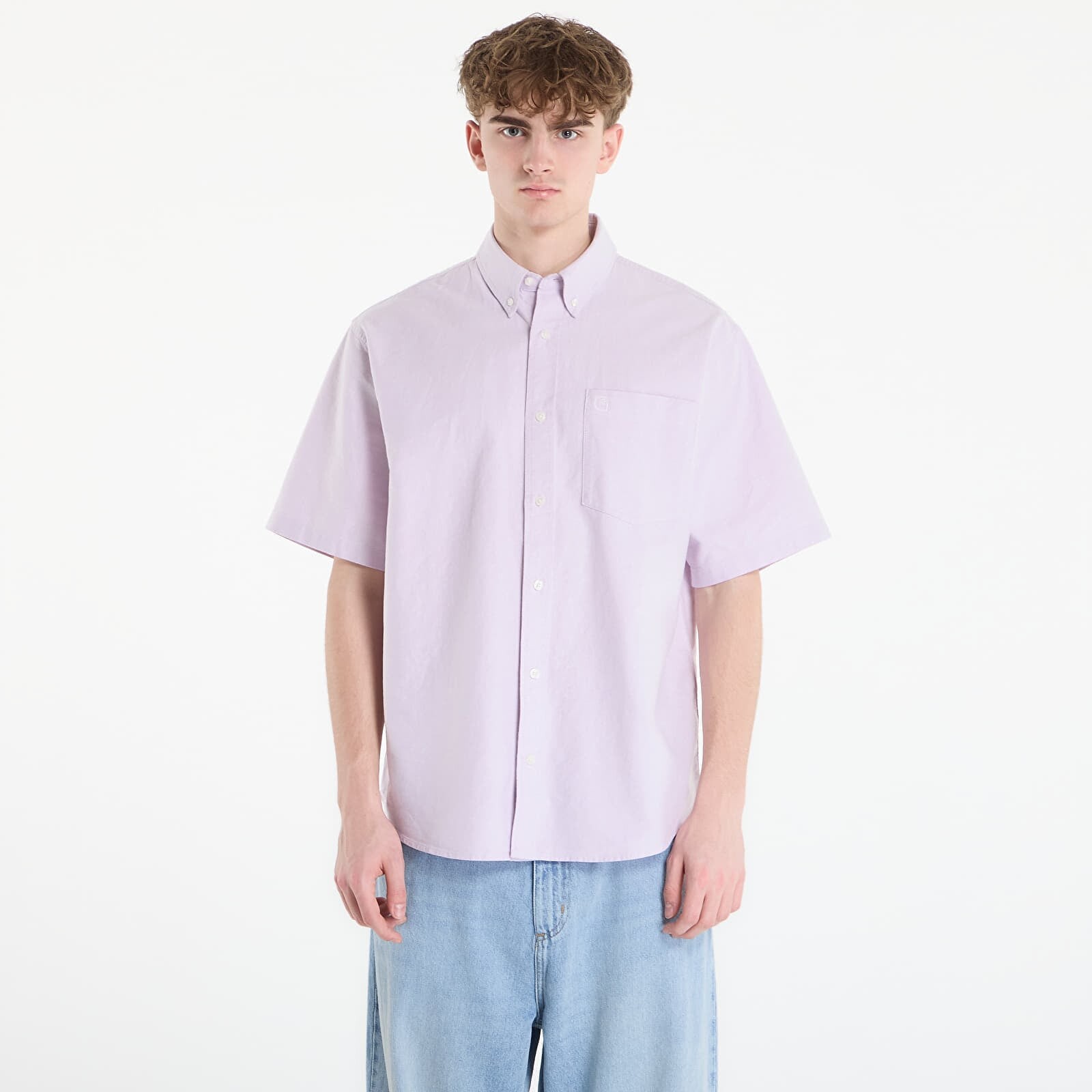 Košeľa Carhartt WIP S/S Braxton Shirt UNISEX Gentle Purple/ Wax M