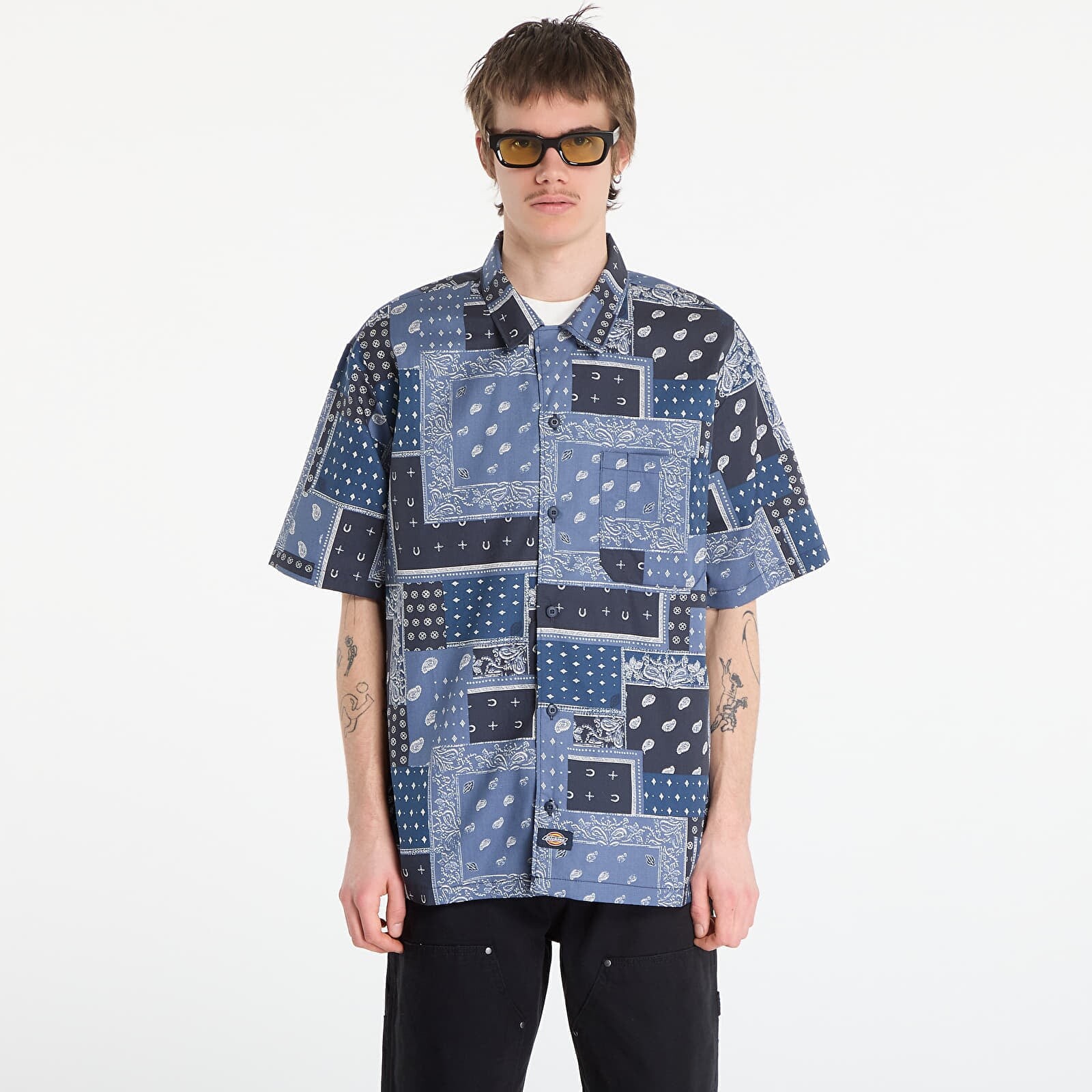 Košeľa Dickies Glandorf Shirt Ss Dark Navy XL