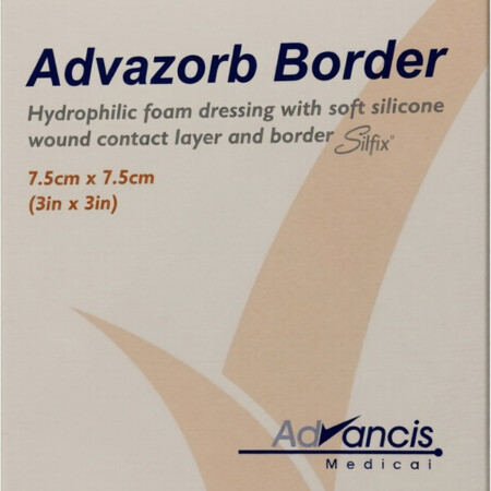 ADVAZORB Border krytie na rany samopriľnavé atraumatické 15 x 15 cm 10 ks