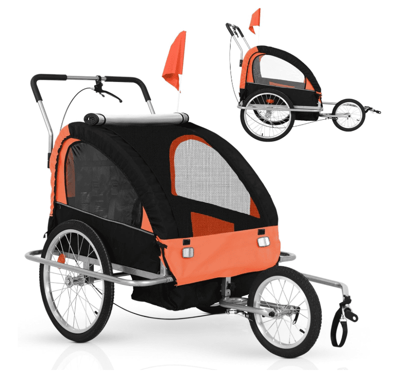 Jago príves za bicykel 2V1, oranžový