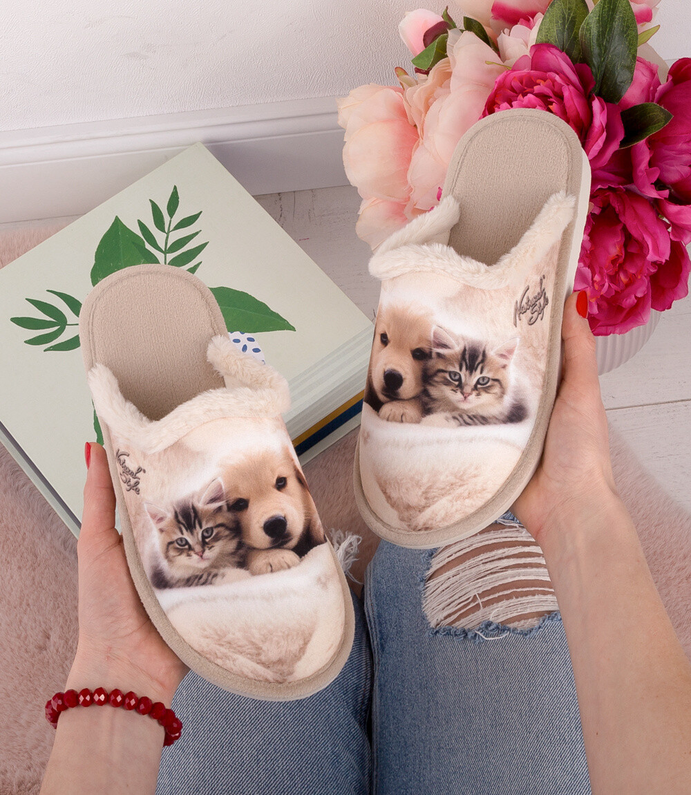 Detské papučky Natural Style NS-164 Béžové