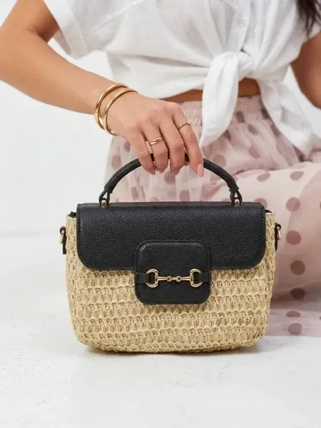 Lurena malá slamenná taška