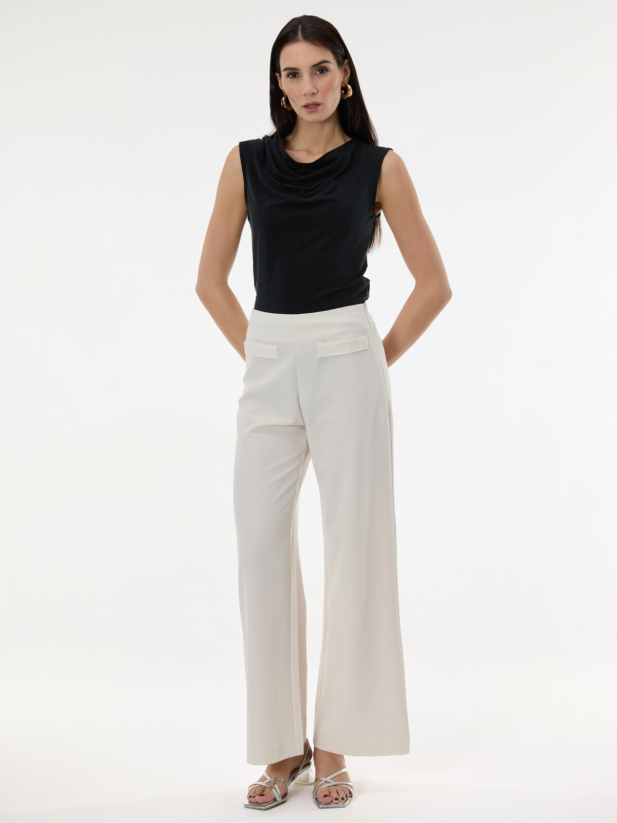 Biele dámske rovné nohavice ORSAY