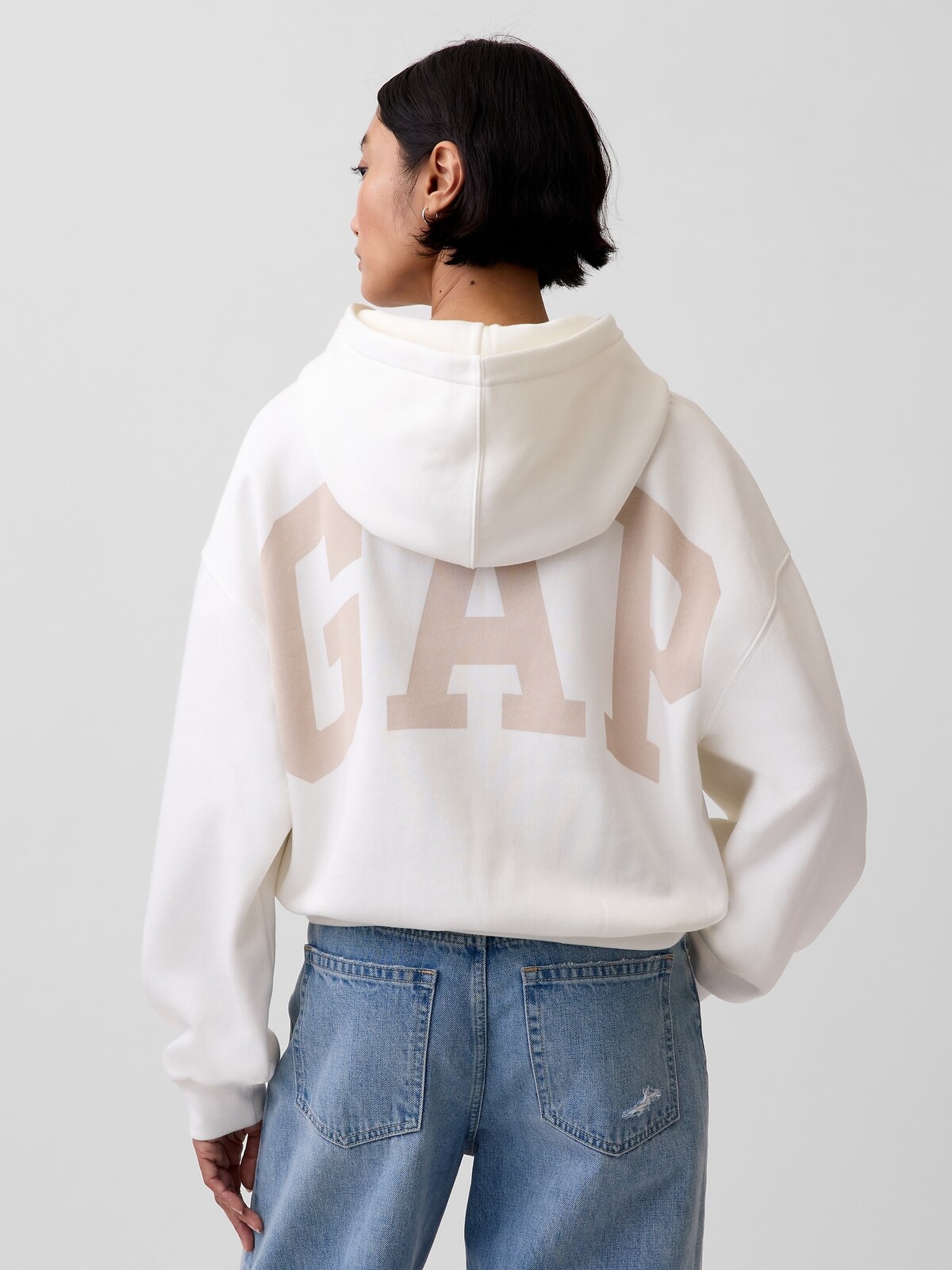 GAP Oversize Crop Mikina s Logo VintageSoft
