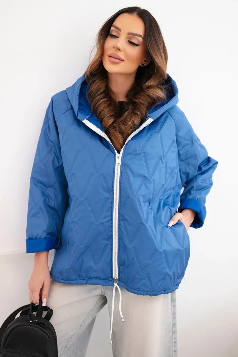 Kesi dámska jarná prešívaná bunda s kapucňou