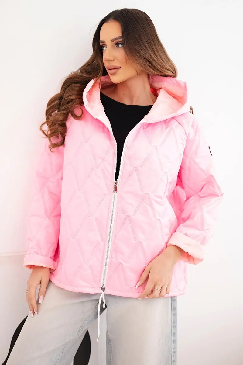 Kesi dámska jarno prešívaná bunda s kapucňou a zipsom