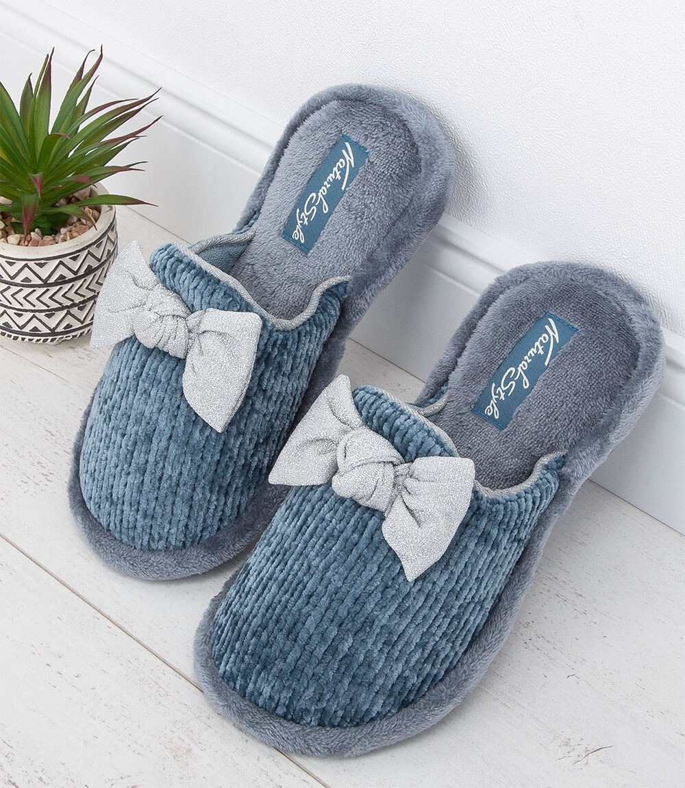 Dámske modré šľapky NS-247