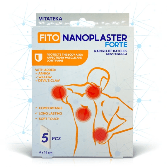 Fito Nanoplast Forte – náplaste na bolesť svalov a kĺbov – 5 ks – Vitateka