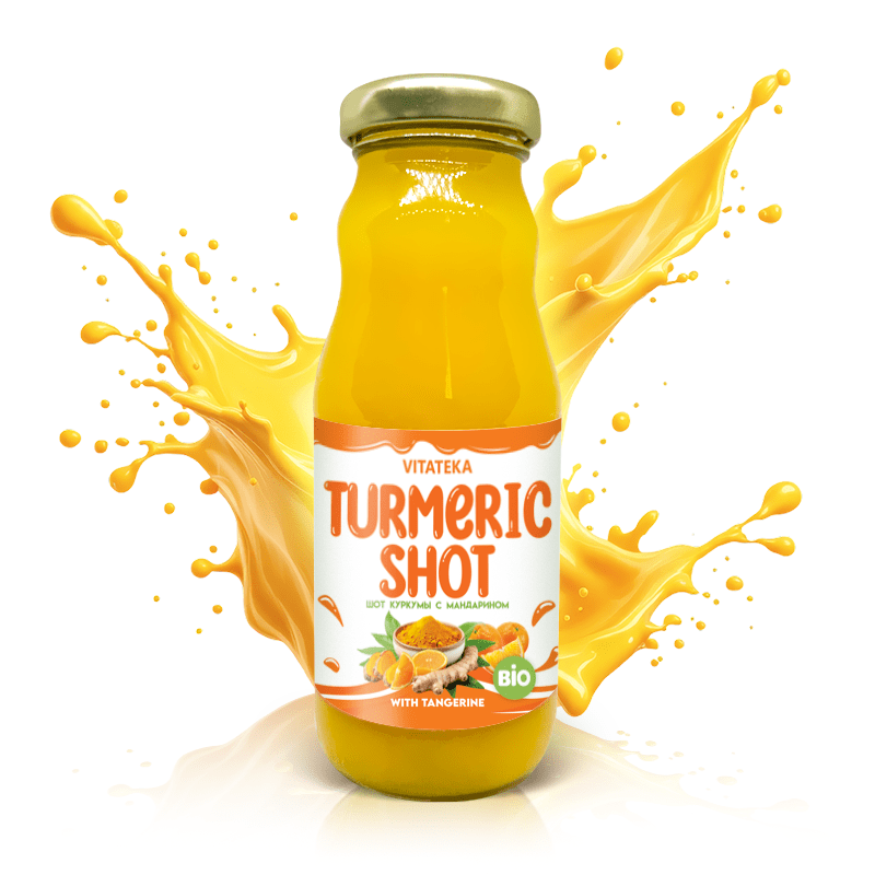 Kurkuma shot s mandarínkou – 200 ml – Vitateka