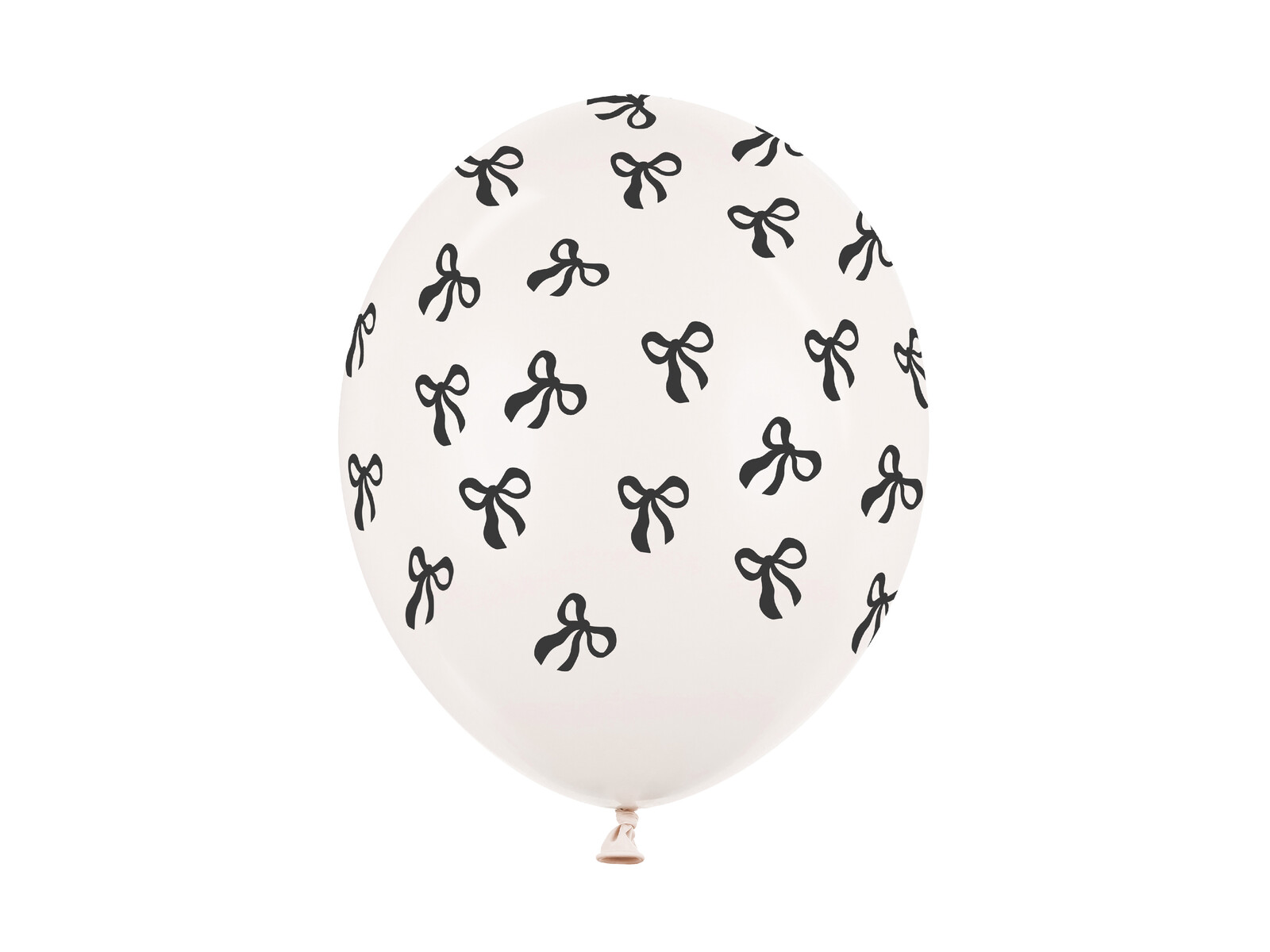 PartyDeco Latexový balón - Čierne mašličky 30 cm