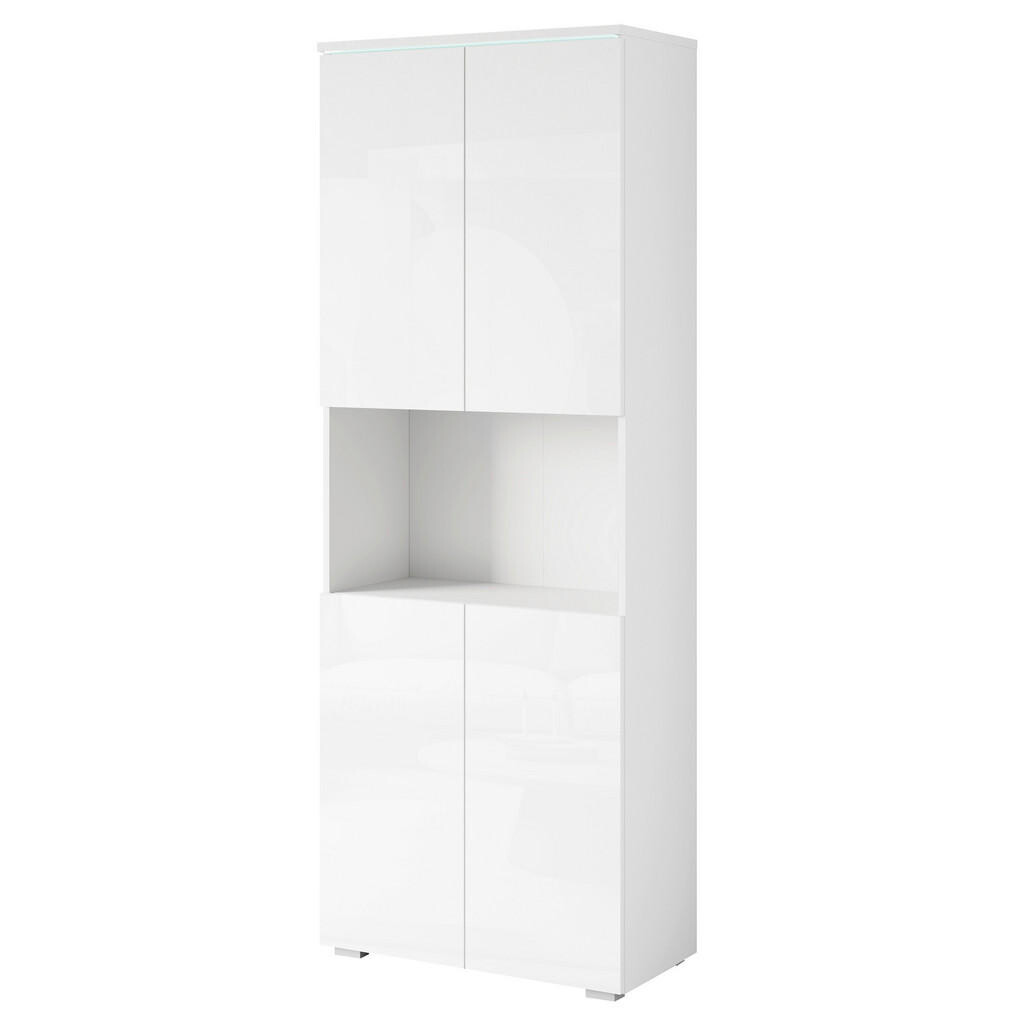 Livetastic KANCELÁRSKA SKRIŇA, biela, biela s vysokým leskom, 68/181,9/33 cm