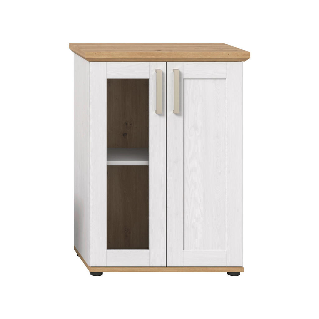 Livetastic VITRÍNA, farba smrekovca, dub artisan, 64/88/37 cm