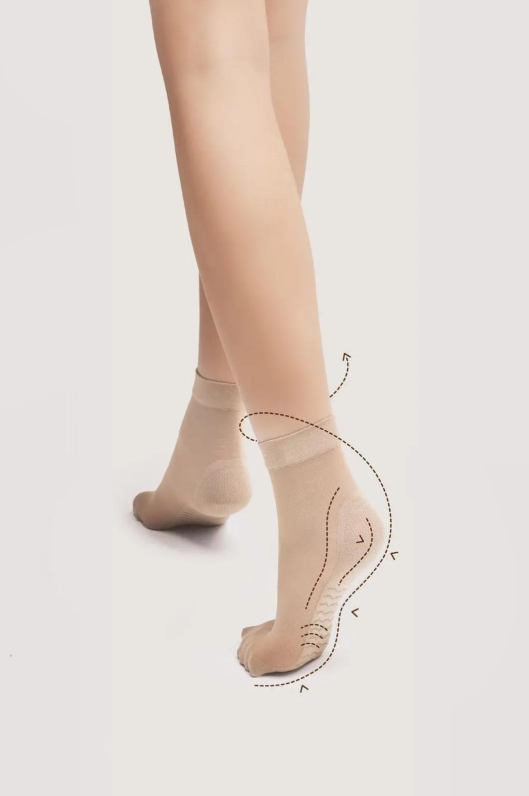 Dámske ponožky Fiore Body Care massage M 1100 20 den přírodní/neobvyklé.béžová Univerzální