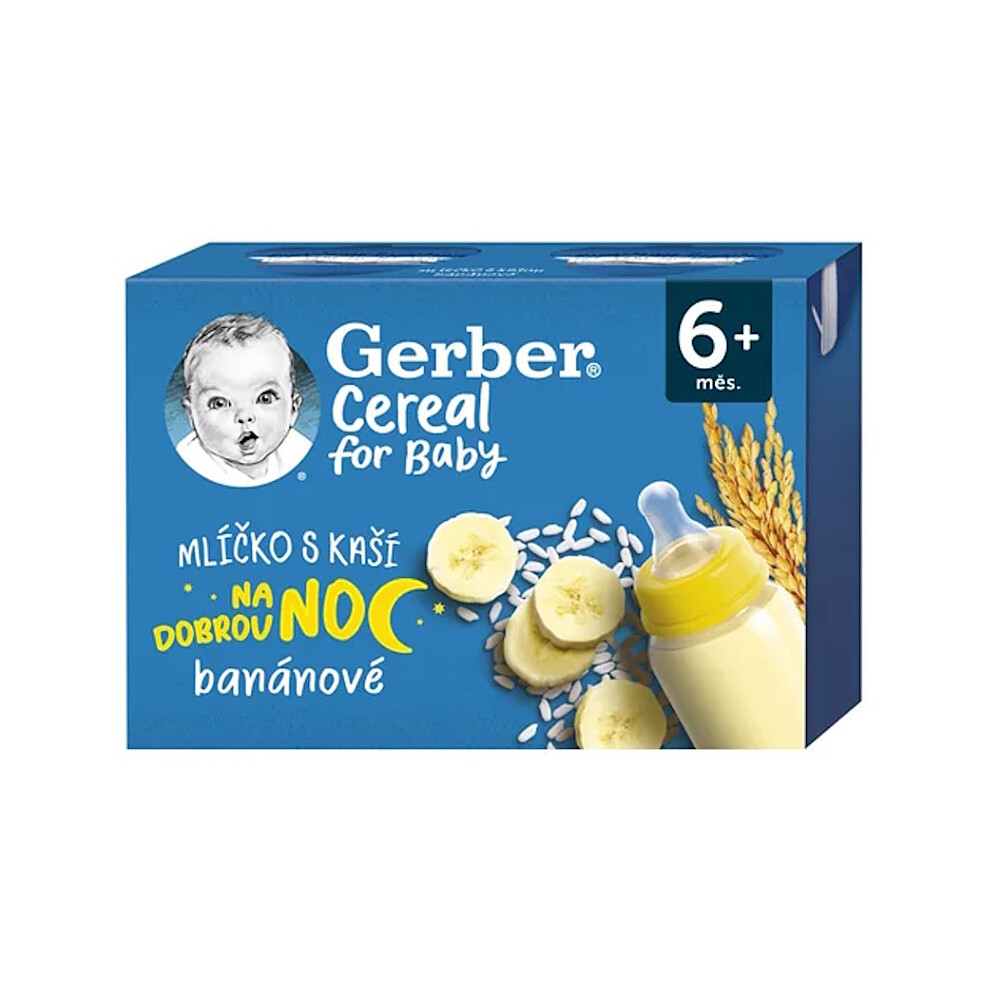 GERBER Cereal mliečko s kašou banán 2 x 200 ml