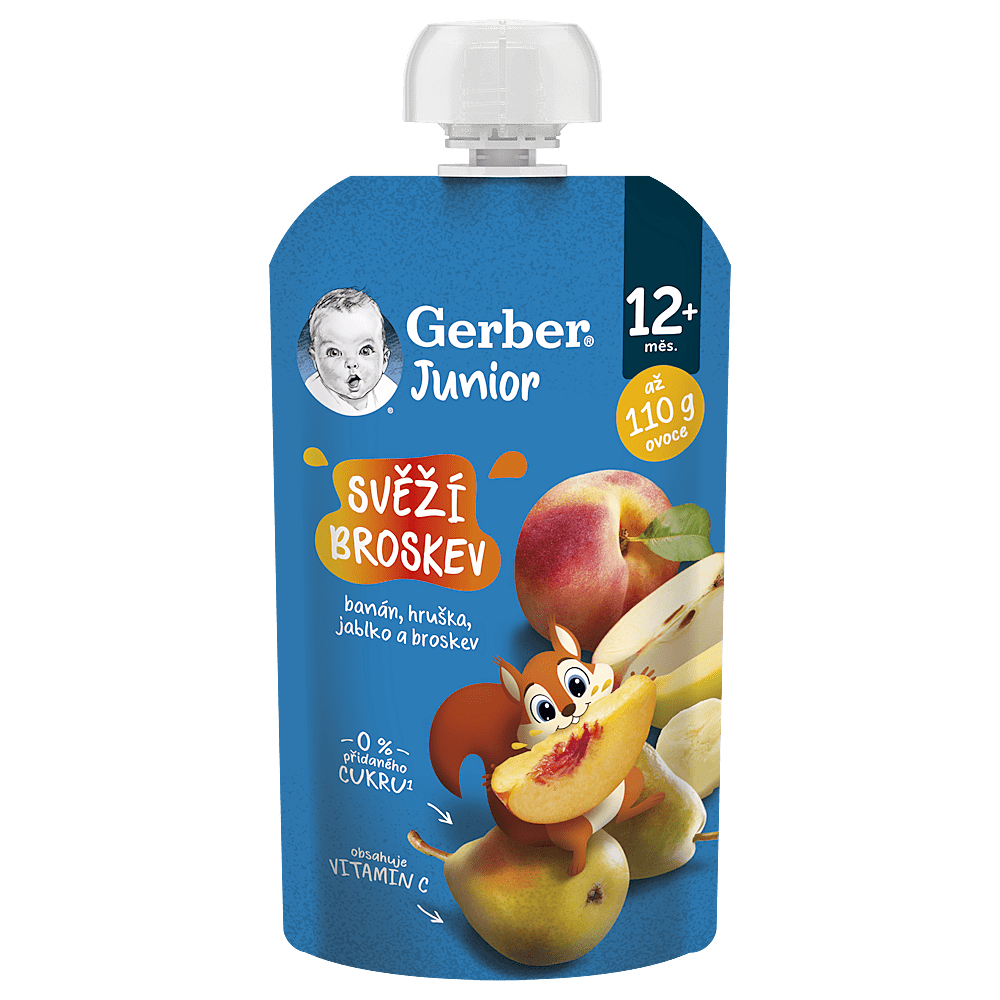 GERBER Junior kapsička svieža broskyňa 110 g