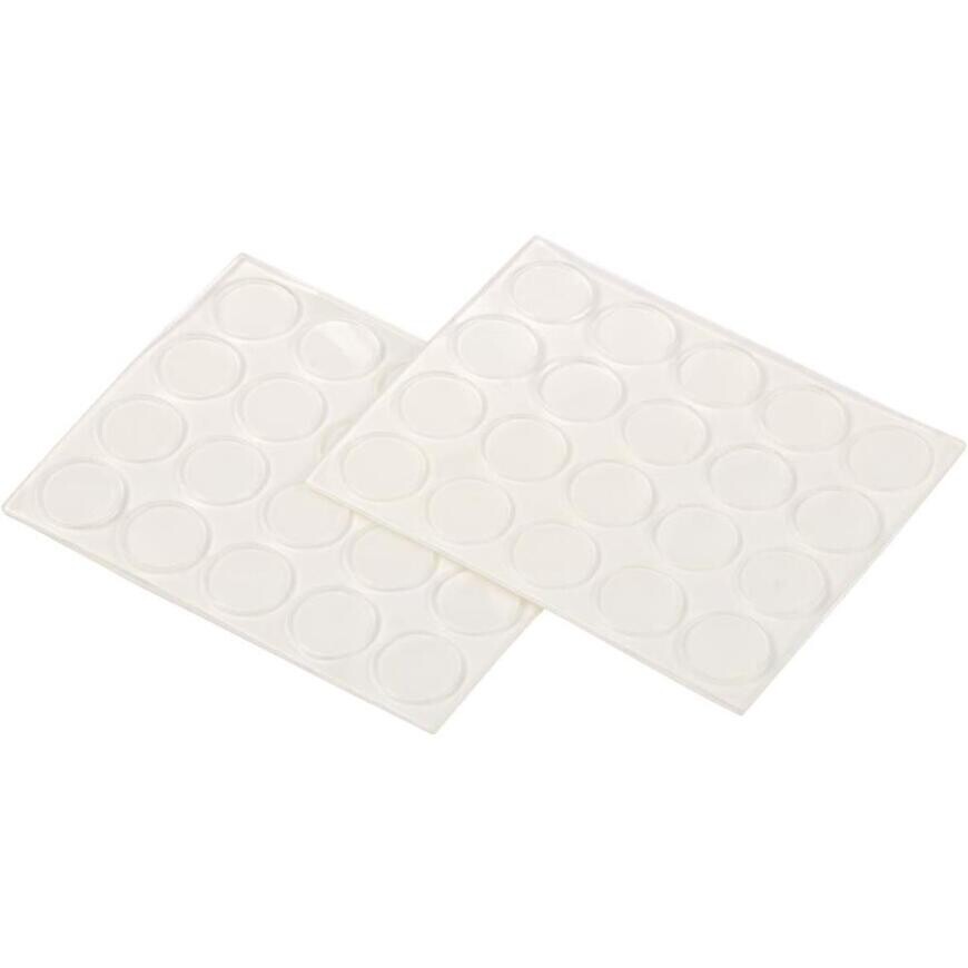 Priehľadné tlmiace dorazy, výška 1 mm, priemer 10 mm 40 ks