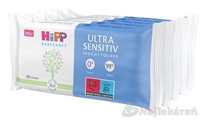 HiPP BABYSANFT ULTRA SENSITIV Vlhčené obrúsky 5x48 ks