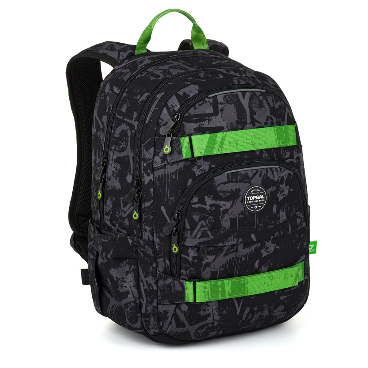 Študentský batoh Grafitti green Topgal VIKI 26041